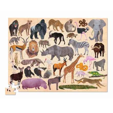 Puzzle '36 Wild Animals' 100 Teile