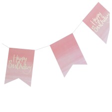 Happy Birthday Girlande 'Pick And Mix' Ombre rosa/gold von Ginger Ray