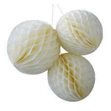 Papierkugeln Honeycomb Balls 'Ivory' von Ginger Ray