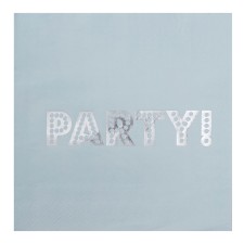 Servietten Party 'Pastel Perfection' hellblau/silber von Ginger Ray