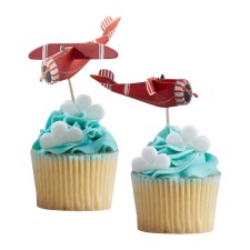 Vintage Flugzeugparty 'Flying High' 3D Cupcake Sticks von Ginger Ray