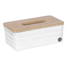 Taschentücher Box 'Top Fit' white mit Bambusdeckel von Handed By