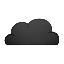 KG Design - Platzset / Tischset 'Wolke' Schwarz aus Silikon