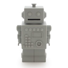 Spardose Roboter 'Mr Robert' grau von KG Design