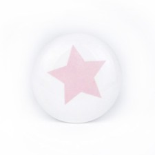 Möbel-Knauf mit Stern in rosa 4cm von Knaufmanufaktur