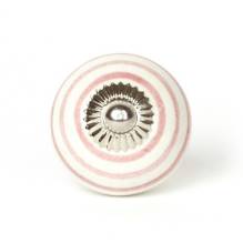 Knaufmanufaktur - Möbel-Knauf Streifen weiß-rosa 4cm