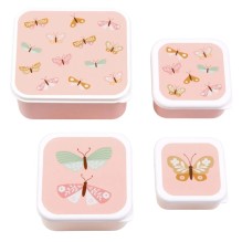 A Little Lovely Company - Brot- und Snackdosen Set 'Schmetterlinge'