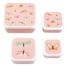 Brot- und Snackdosen Set 'Schmetterlinge' von A Little Lovely Company