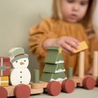 Holz Eisenbahn mit Steck-Formen 'Weihnachten'