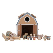 Tragbares Holz Puppenhaus 'Little Farm' von Little Dutch