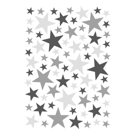 Wandsticker 'Etoiles' Sterne grau Remix