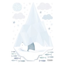 Wandsticker 'Sleeping Bear on Iceberg' von Lilipinso