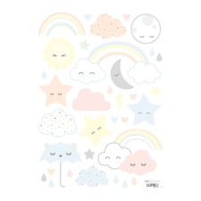 Wandsticker 'Wolken, Sterne & Regenbogen' von Lilipinso