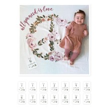 lulujo - Swaddle & Karten Set 'Baby's First Year - All You need is Love'