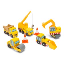 Holzauto-Set Baufahrzeuge 'Construction' von Le Toy Van