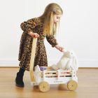 Nachziehwagen / Bollerwagen für Kinder in Weiß