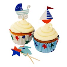 Cupcake-Set Baby Shop Blau von Meri Meri