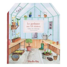 Malbuch mit Stickern 'Le jardinier' von Moulin Roty