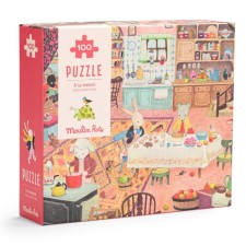 Puzzle 'La Grande Famille' Zu Hause 100 Teile von Moulin Roty