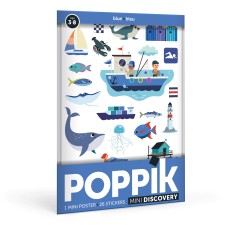 Stickerposter - Mini Discovery 'Blau' von Poppik