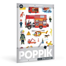 Stickerposter - Mini Discovery 'Feuerwehr' von Poppik