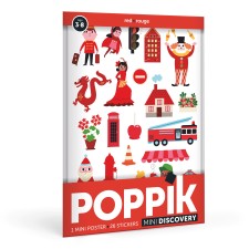 Stickerposter - Mini Discovery 'Rot' von Poppik