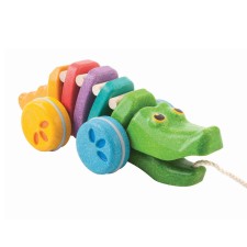 Nachziehtier 'Regenbogen Krokodil' von Plan Toys