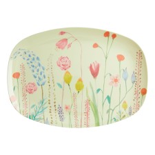 Melamin Platte Tablett 'Summer Flowers' oval von rice