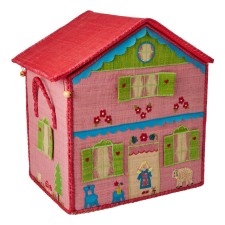 Spielzeugkorb 'Haus rot' groß von rice