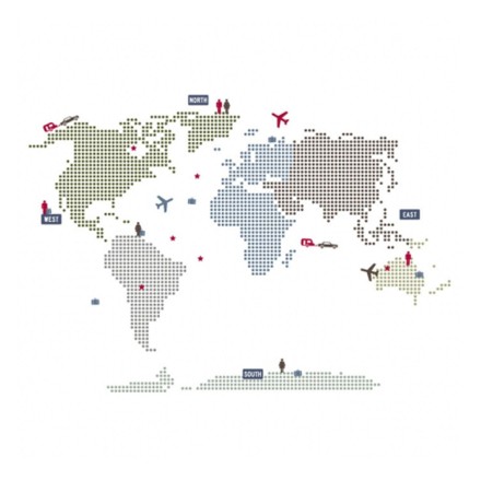 Weltkarte Wandsticker 'World Map'