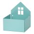 Wandregal & Box 'Haus' pastellblau