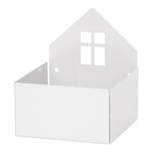 roommate - Wandregal & Box 'Haus' weiß