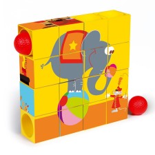 2 in 1 Puzzle & Kugelbahn 'Zirkus' von Scratch