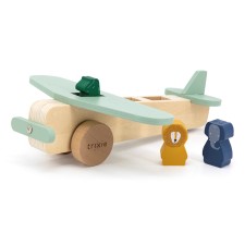 Flugzeug aus Holz mit Tieren von trixie