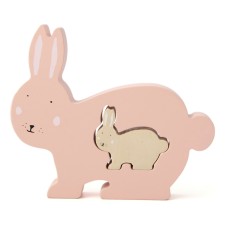 Holz Babypuzzle Hase 'Mrs. Rabbit' von trixie