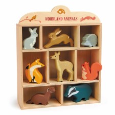 Holz Spielfiguren 'Waldtiere' 8-teilig im Display von Tender Leaf Toys