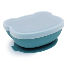 Schüssel 'Stickie Bowl' mit Deckel Bär dunkelblau von we might be tiny