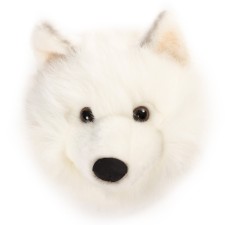 Plüsch Tierkopf-Trophäe Weißer Wolf Lucy von Wild & Soft